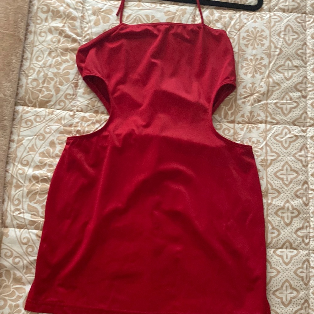 Cute little red mini dress